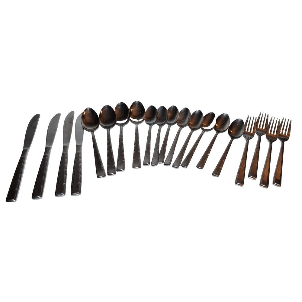 Reed & Barton Rebacraft Swagger Stainless Steel Flatware Set 20 pcs See Photos